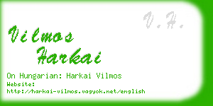 vilmos harkai business card